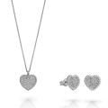 Elite Zilver 925 Set: Ketting + Oorbellen SET-7566