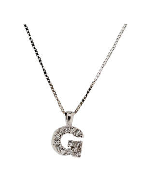 Zilver 925 Collier alphabet/G