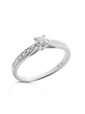 Orphelia® Women's Whitegold 18C Ring - Silver RD-3929/1