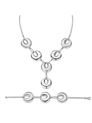 Zilver 925 Set: Ketting + Armband SET-018