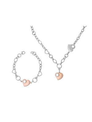 Zilver 925 Set: Ketting + Armband SET-049