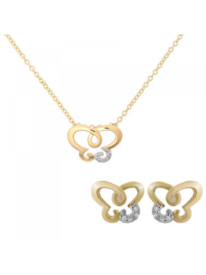 Joya Zilver 925 Set: Ketting-Hanger + Oorbellen SET-7088/1