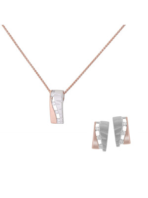 Lova Zilver 925 Set: Ketting-Hanger + Oorbellen SET-7093