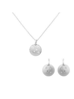 Linn Zilver 925 Set: Ketting-Hanger + Oorbellen SET-7130