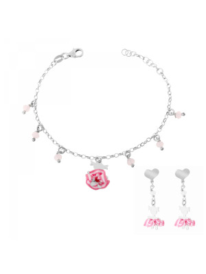 Cute Zilver 925 Set: Armband + Oorbel SET-7133