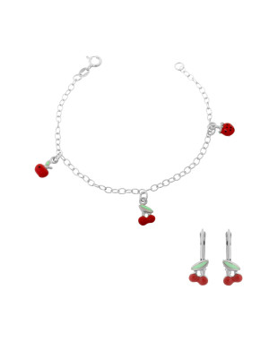 Apple Zilver 925 Set: Armband + Oorbel SET-7149/2