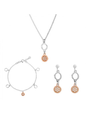 Maite Zilver 925 Set: Ketting + Armband + Oorbellen SET-7376