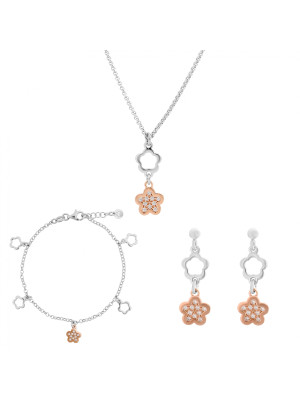 Nixie Zilver 925 Set: Ketting + Armband + Oorbellen SET-7377