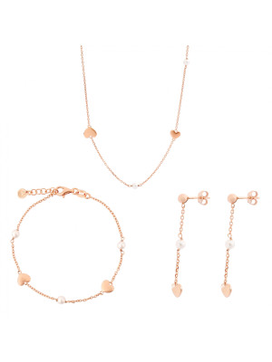 Nahara Zilver 925 Set: Ketting + Armband + Oorbellen SET-7378