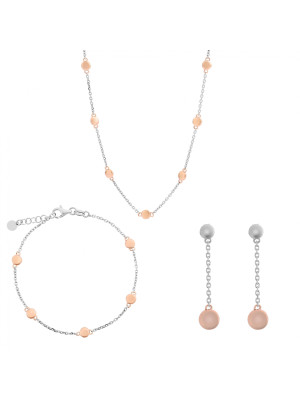 Aurelie Zilver 925 Set: Ketting + Armband + Oorbellen SET-7385