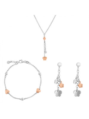 Lorelei Zilver 925 Set: Ketting + Armband + Oorbellen SET-7386