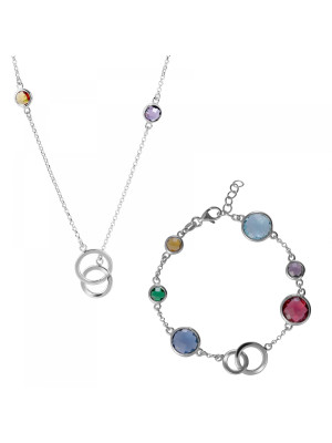 Eloise Zilver 925 Set: Armband + Ketting SET-7409