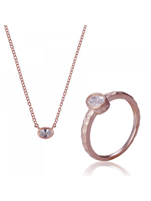 Robin Zilver 925 Set: Ketting + Ring SET-7434