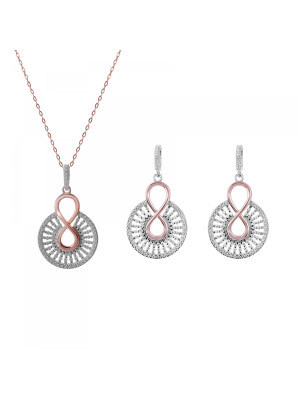 Frida Zilver 925 Set: Ketting + Oorbellen SET-7437