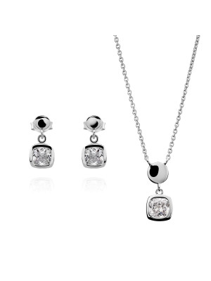 Myrela Zilver 925 Set: Ketting + Oorbellen SET-7486