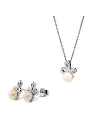 Elisabeth Zilver 925 Set: Ketting-Hanger + Oorbellen SET-7511