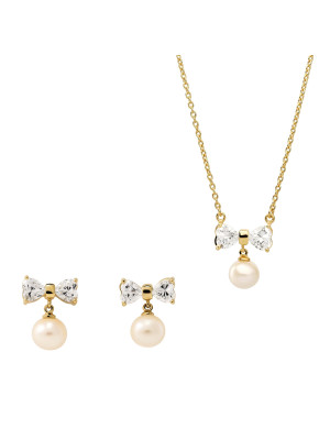 Sparkle Zilver 925 Set: Ketting-Hanger + Oorbellen SET-7512