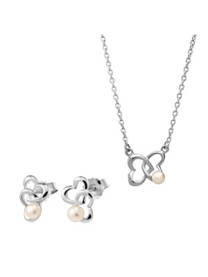 Lili Zilver 925 Set: Ketting-Hanger + Oorbellen SET-7513