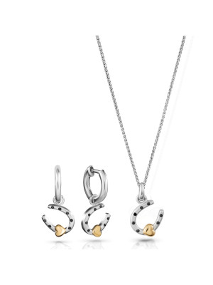 Aurora Zilver 925 Set: Ketting-Hanger + Oorbellen SET-7525