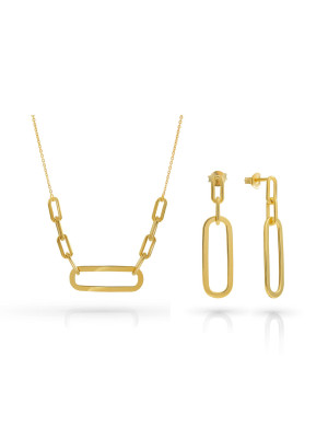 Essence Zilver 925 Set: Ketting + Oorbellen SET-7560/G