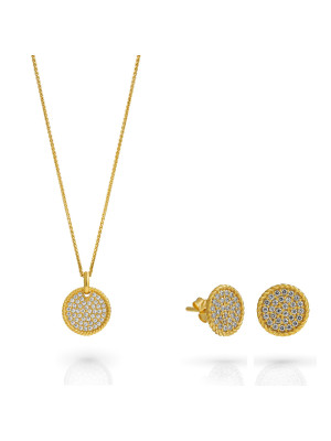 Bella Zilver 925 Set: Ketting + Oorbellen SET-7565/G