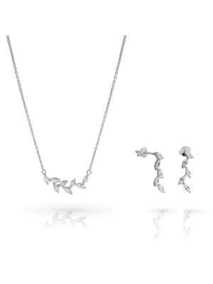 Charlene Zilver 925 Set: Ketting + Oorbellen SET-7568