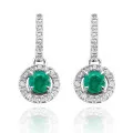 Evina Witgoud 18K Oorhangers OD-5332/EM