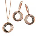 Alina Zilver 925 Set: Ketting-Hanger + Oorbellen SET-7055