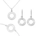Amada Zilver 925 Set: Armband + Oorbellen + Ketting SET-7075