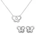 Joya Zilver 925 Set: Ketting-Hanger + Oorbellen SET-7088