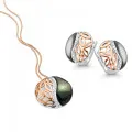 Unari Zilver 925 Set: Ketting-Hanger + Oorbellen SET-7112