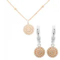 Leanna Zilver 925 Set: Ketting-Hanger + Oorbellen SET-7120
