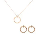 Novalie Zilver 925 Set: Ketting-Hanger + Oorbellen SET-7129/RG