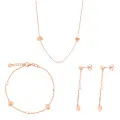 Nahara Zilver 925 Set: Ketting + Armband + Oorbellen SET-7378