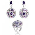 Enya  Zilver 925 Set: Oorbellen + Ring SET-7428