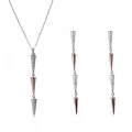 Aada Zilver 925 Set: Ketting + Oorbellen SET-7433
