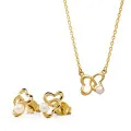 Lili Zilver 925 Set: Ketting-Hanger + Oorbellen SET-7513/G