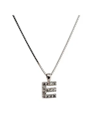 Zilver 925 Collier alphabet/E