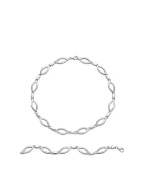 Zilver 925 Set: Ketting + Armband SET-032