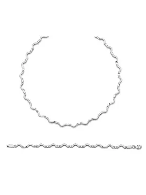 Zilver 925 Set: Ketting + Armband SET-038