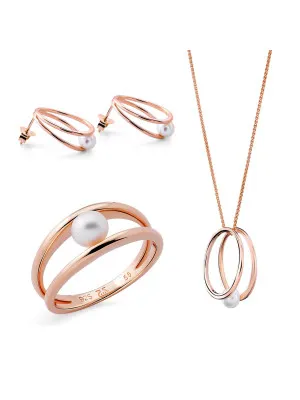 Heloise Zilver 925 Set: Ketting + Oorbellen + Ring SET-7509
