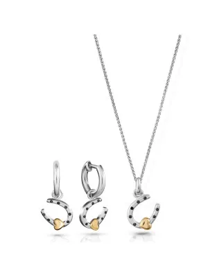 Aurora Zilver 925 Set: Ketting-Hanger + Oorbellen SET-7525