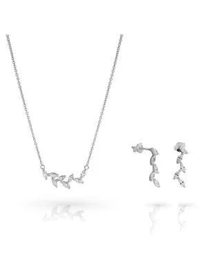 Charlene Zilver 925 Set: Ketting + Oorbellen SET-7568